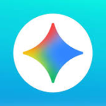 Gemini AI assistant app interface on Android showing smart answers and writing help features.