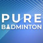 Pure Badminton PC game showing a simple badminton court with two players during a calm match.